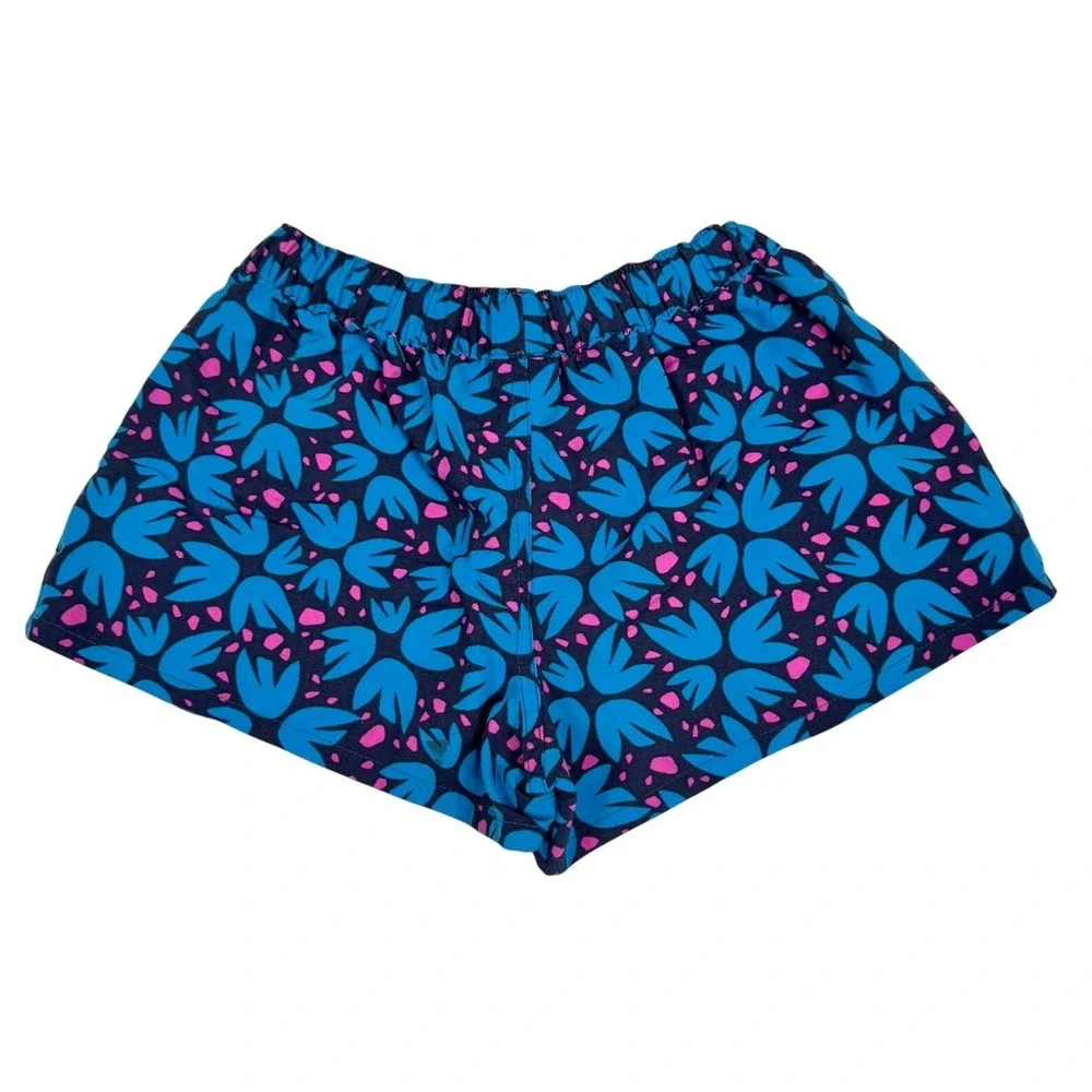Patagonia Barely Baggies Shorts Womens XS Blue Pink Tropical Floral Print